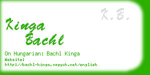 kinga bachl business card